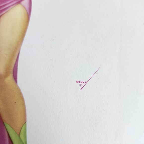 Vtg 1940s George Petty Ziegfeld Follies Pinup Girl Art Print 8.5x11 Flower - Picture 4 of 9